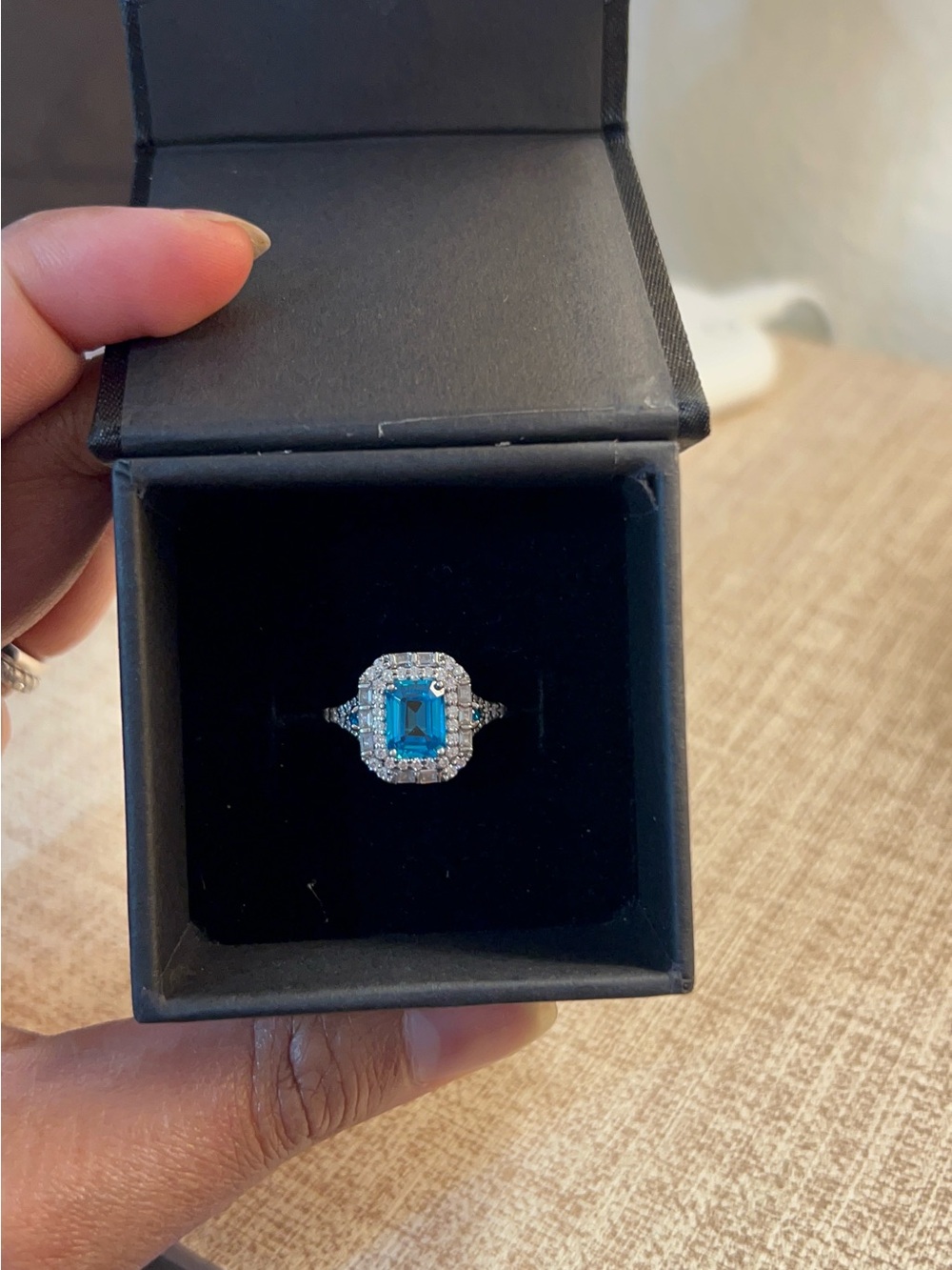 Vintage london blue topaz ring